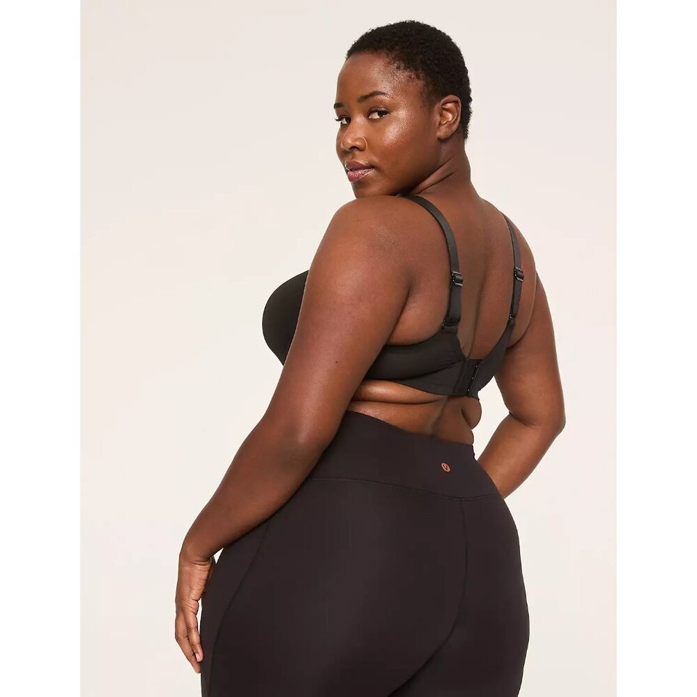 NEW Lane Bryant Livi Active Medium Impact Wirefree Sports Bra Black 44H Plus Sz - Picture 5 of 7